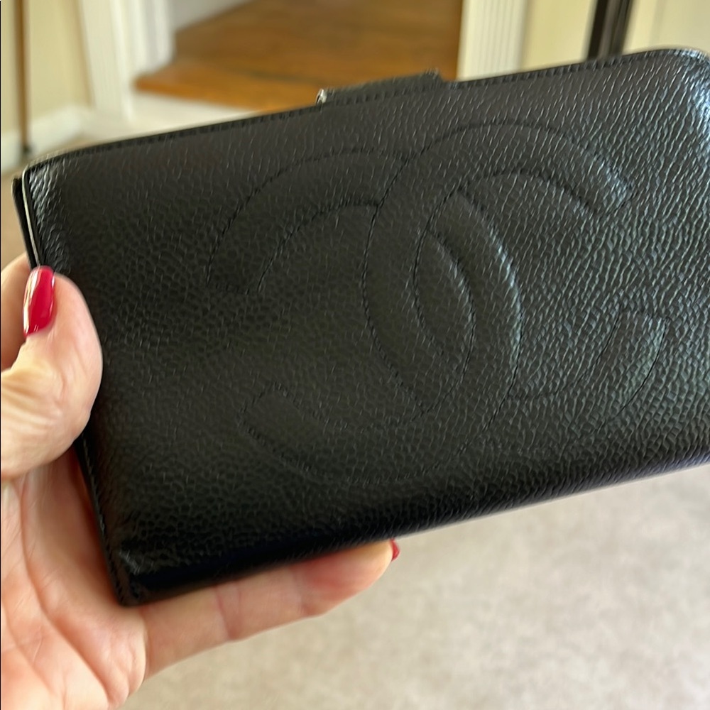 CHANEL Black Leather Wallet